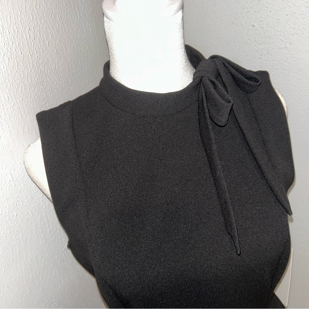 Calvin Klein Black formal cocktail Midi Dress with Bow Detail - Picture 4 of 5